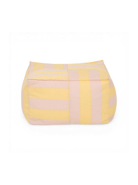 Sitzsäcke & Poufs Hocker Wasserdicht Gelb und Rosa Streifen
