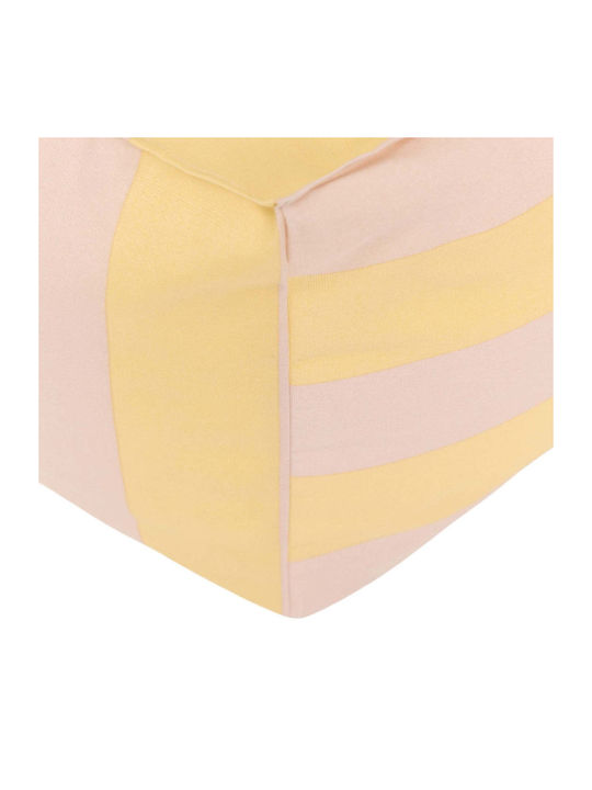Sitzsäcke & Poufs Hocker Wasserdicht Gelb und Rosa Streifen