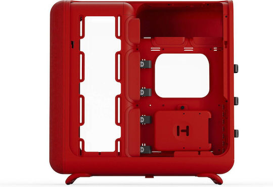 HYTE X50 Gaming Midi-Turm Computergehäuse mit Seitenfenster Wild Cherry