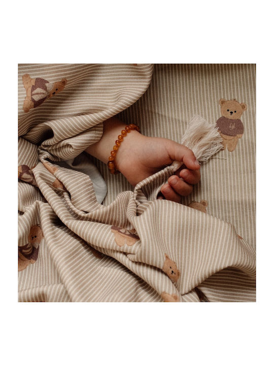 La Millou Pătură Swaddle Din Muselină Bej 120x100 cm