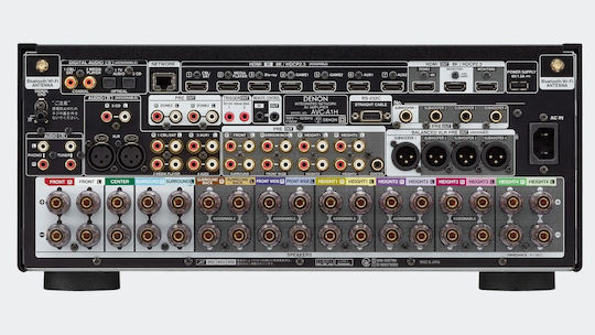 Denon AVC-A1H Home Cinema Amplifier 4K/8K 15.4 Channels 150W/8Ω 190W/6Ω with HDR and Dolby Atmos Black