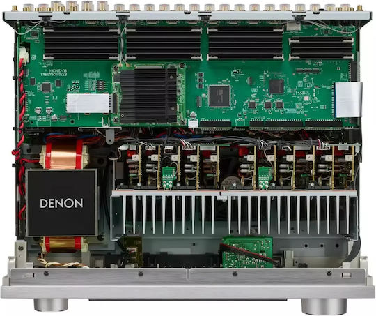 Denon Home Cinema Receiver 4K/8K 11.4 Channels with HDR and Dolby Atmos Silver