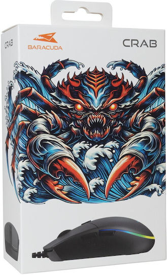 Baracuda Crab BGM-111 Gaming Maus 3200 DPI Schwarz