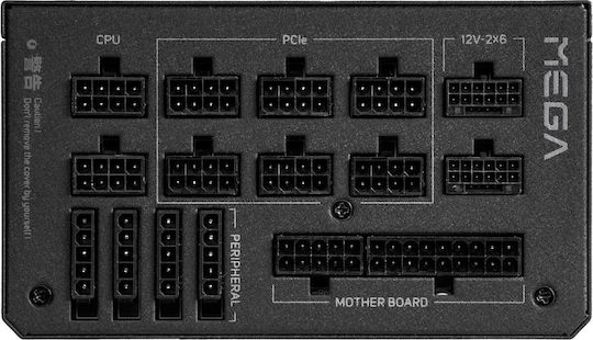 FSP/Fortron 1350W Black Computer Power Supply Full Modular 80 Plus Titanium (PPA13F0201)
