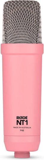 Rode NT1 Signature Set Condenser Microphone XLR Shock Mounted for Vocal in Pink Color +XLR Cable+Desktop Studio Arm