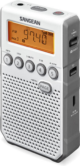 Sangean DT-800 Джобно Радио Акумулаторно с USB Сребристо