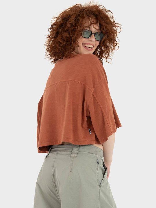 Women's Crop T-shirt Peach
