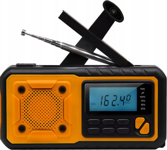 ZD1FMA3QWSM5000 Radio Portabil Solar cu USB Portocaliu