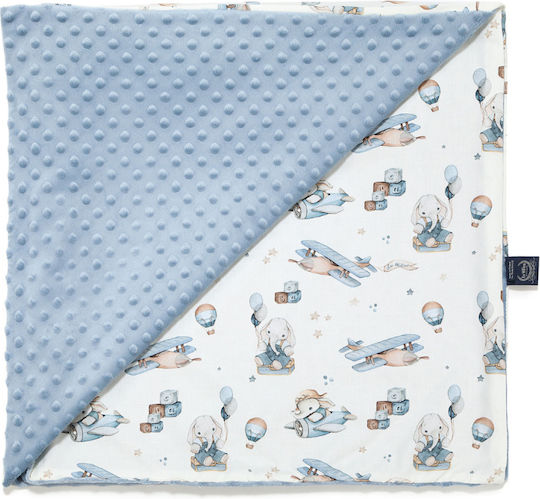 La Millou Nursery Swaddling Blanket Simbo Cotton Blue 80x100cm