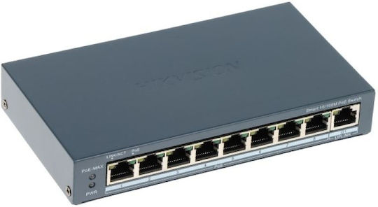 Hikvision DS-3E1309P-EI Managed L2 PoE+ Switch με 8 Θύρες Ethernet