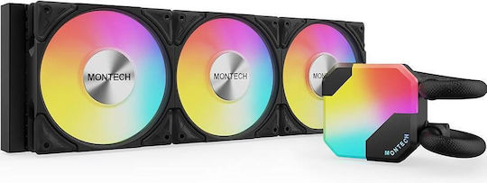 Montech HyperFlow Digital 360 Υδρόψυξη AIO CPU με 3 Ανεμιστήρες 120mm και ARGB Φωτισμό Λευκή