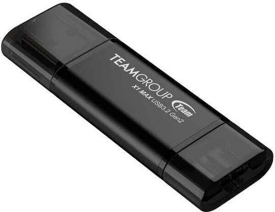 TeamGroup X1 Max 256GB USB 3.2 Stick με σύνδεση USB-A & USB-C Μαύρο