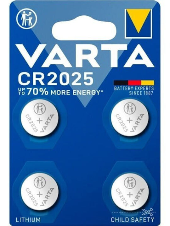 Varta Lithium Watch Battery CR2025 4pcs