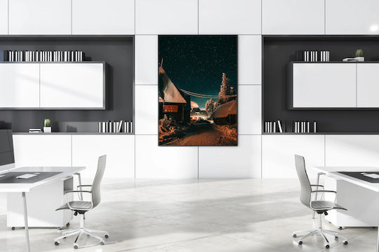 Painting Snowy Night Under Stars Snowy Night Under Stars 70x100