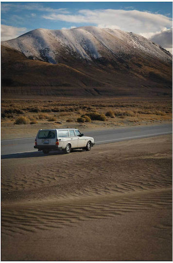 Painting Lonely Car In Mountainous Desert Lonely Car In The Mountainous Desert 40x65