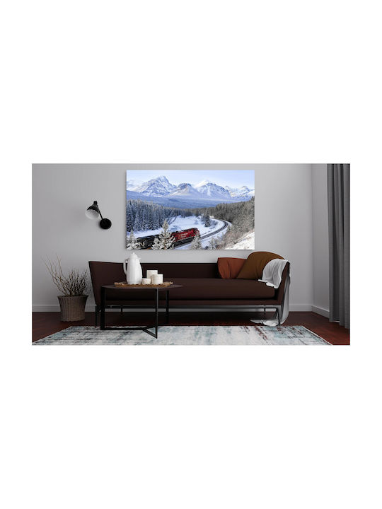 Панел Train In Snowy Mountain Landscape Трено Сноуи Маунтин Ландскейп 150x100