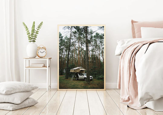 Car Camping In The Forest Κάμπινγκ Αυτοκινήτου Στο Δάσος σε Καμβά