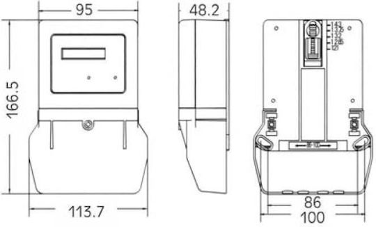 DDSO-M08 Electric Panel Meter Analog Wall-mounted Single-phase 1P 5-100A 02.037.0016