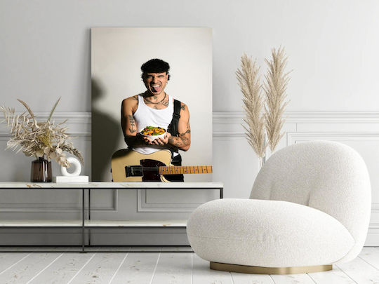 Painting Tattooed Musician A Bowl Food Musician Tattoo One Bowl Food 70x100
