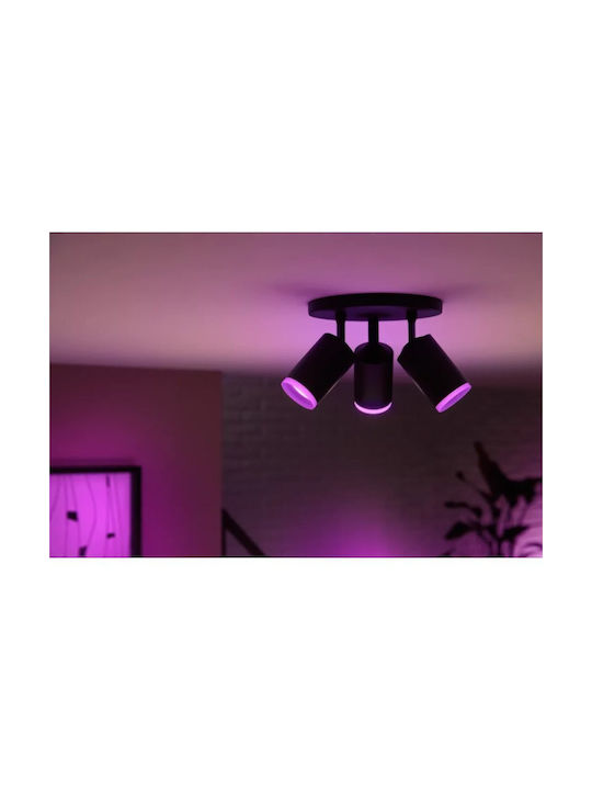 Philips Fugato Τριπλό Σποτ σε Μαύρο Χρώμα