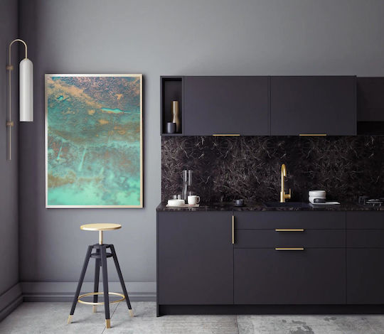 Painting Aerial View Turquoise Water Sandy Patches Aerial View Of Turquoise Water Sandy Patches 40x50