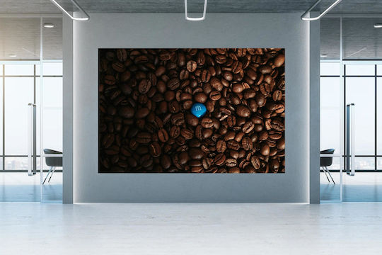 Πίνακας Blue Candy Among Coffee Beans Μπλε Καραμέλα Ανάμεσα Κόκκους Καφέ 80x50