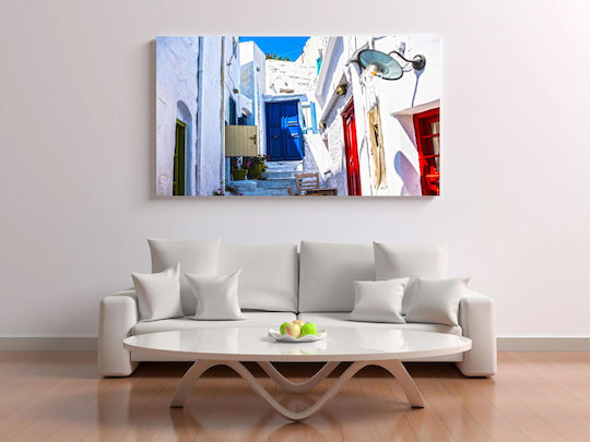 Painting Colorful Alley In Greece Multicolored Alley In Greece 100x70