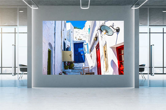 Painting Colorful Alley In Greece Multicolored Alley In Greece 100x70