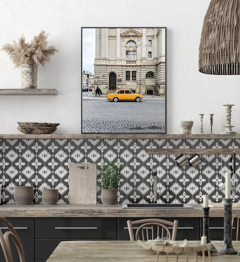 Painting Yellow Car By Historic Building Yellow Car Historic Building 40x65