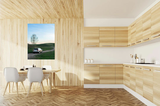 Painting Car On A Serene Country Road Car Serene Provincial Road 40x65
