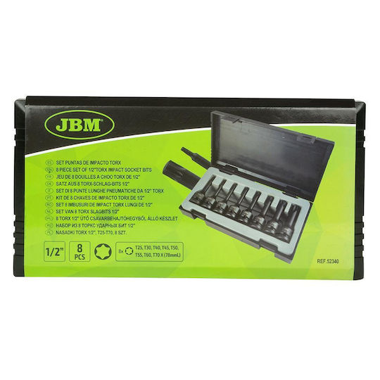 JBM Комплект ударни торкс ключове 1/2" T40 Din Jbm