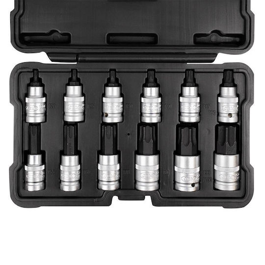 Jbm Κασετινα Καρυδακια 1/2" Torx Κοντη Μυτη 12 Τεμ 54154