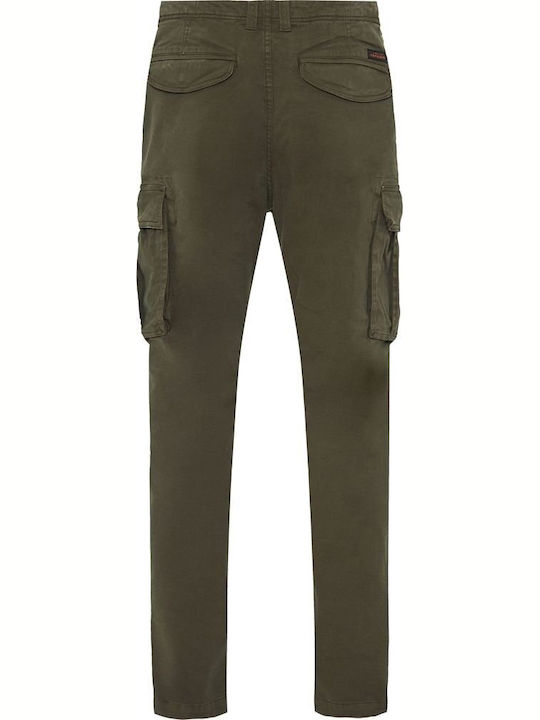 Trousers Cargo Elastic in Regular Fit Green
