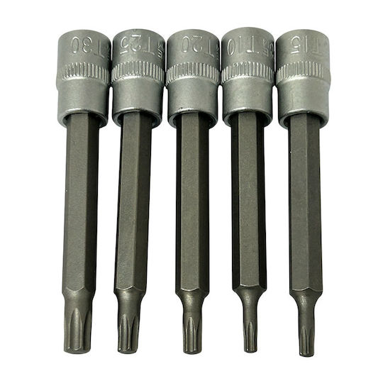 SKS Tools Дълги Битови ключове с Ален и Квадратно Гнездо 1/4'' Комплект 5бр