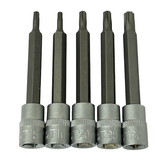 SKS Tools Дълги Битови ключове с Ален и Квадратно Гнездо 1/4'' Комплект 5бр