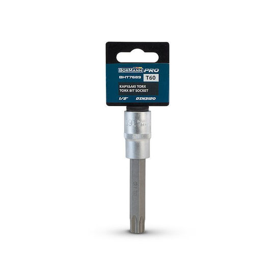Bormann Pro Cheie tubulară cu Vârf Torx și Patrat de Prindere 1/2'' Dimensiune T60 1buc