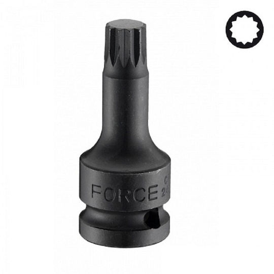 Force Allen Πολύσφηνο Αέρος 1/2'' Socket Walnut Pneumatic with Spline Head and Socket 1/2'' M10x60mm