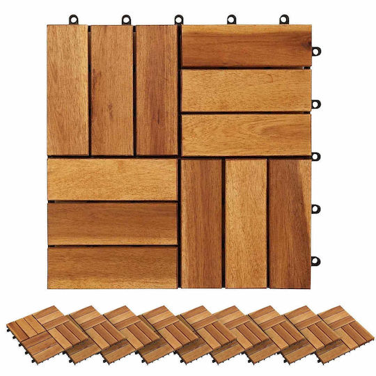vidaXL Decking Board for Garden Flooring Made of Wood 30x30cm 20 Pieces