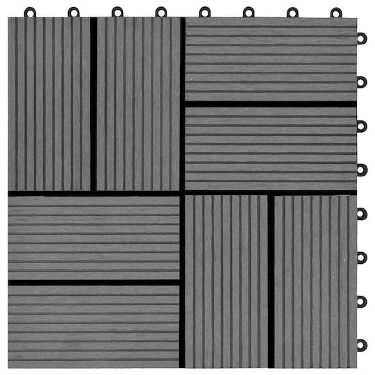 vidaXL WPC Garden Flooring Tile 30x30cm 22 Pieces