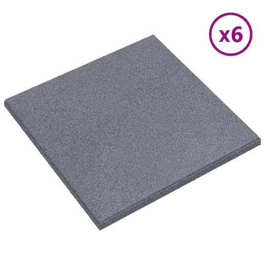 vidaXL Rubber Garden Flooring Tile 50x50cm 6 Pieces