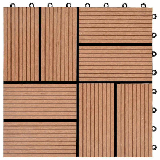 vidaXL Tile for Garden Flooring from WPC 30x30cm 22 Pieces