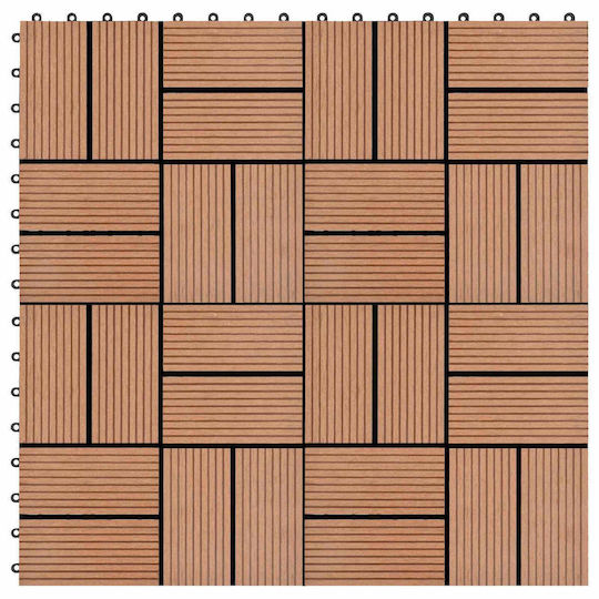 vidaXL Tile for Garden Flooring from WPC 30x30cm 22 Pieces