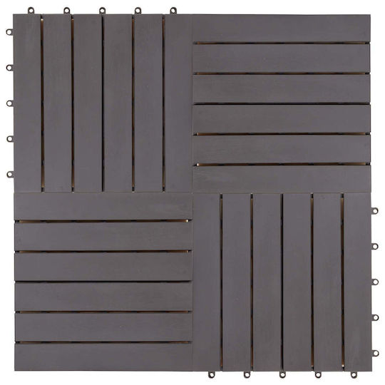 vidaXL Wooden Garden Flooring Tile 30x30cm 20 Pieces