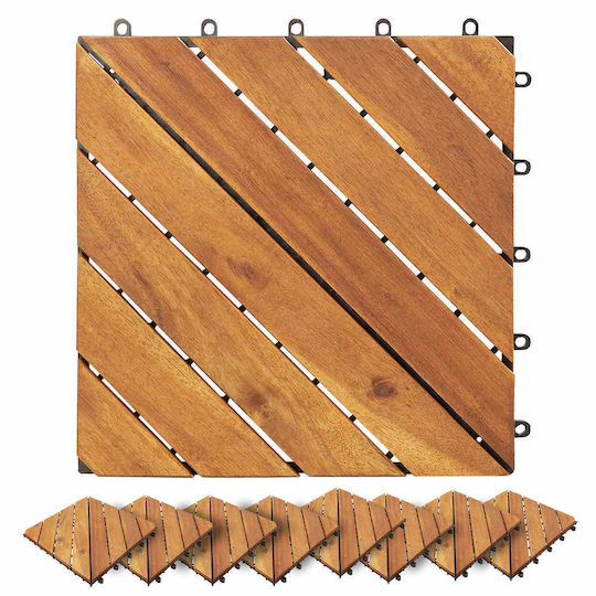 vidaXL Material for Garden Flooring from Wood 30x30cm 30 Pieces