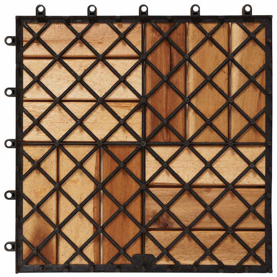 vidaXL Material for Garden Flooring from Wood 30x30cm 30 Pieces