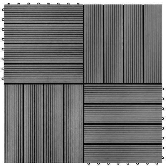 vidaXL Tile for Garden Flooring from WPC 30x30cm 22 Pieces