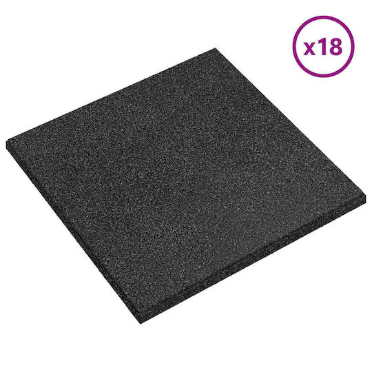 vidaXL Rubber Garden Floor Tile 50x50cm 18 Pieces