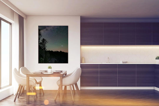 Πίνακας Night Sky Stars Trees Νυχτερινός Ουρανός Αστέρια Δέντρα 70x100