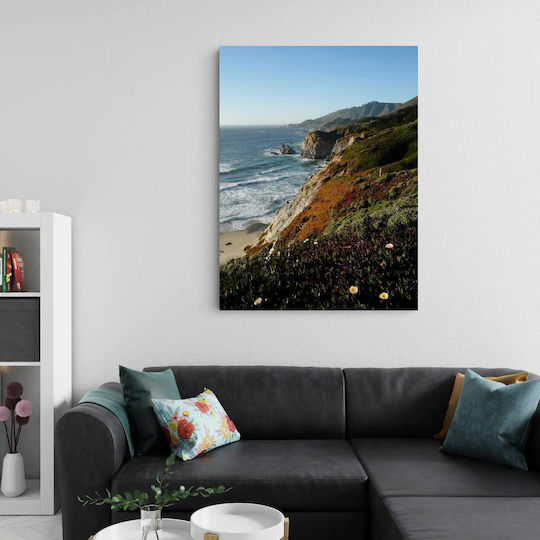 Panou Coastal Cliffs Sea Parakțioi Vráhoi Thálassa 100x150