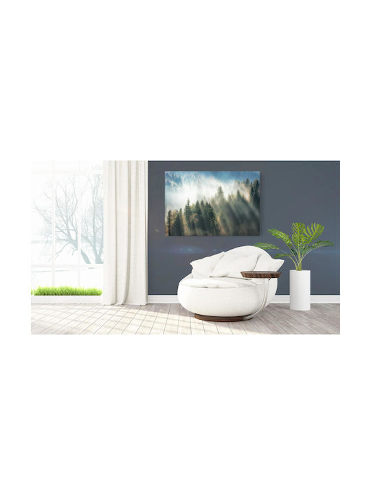 Misty Forest Sunrise Painting 120x80